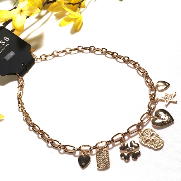 3/$30! GUESS Statement Necklace with Charms - Picture 5 of 8